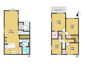 神戸市垂水区西舞子、新築一戸建ての間取り画像です