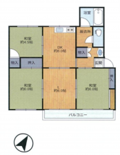 神戸市垂水区青山台、収益物件/マンションの間取り画像です