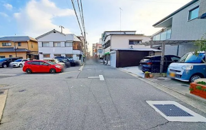 神戸市垂水区星陵台、新築一戸建ての前面道路を含む現地写真画像です