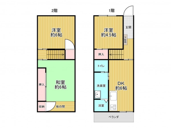 神戸市垂水区大町、マンションの間取り画像です