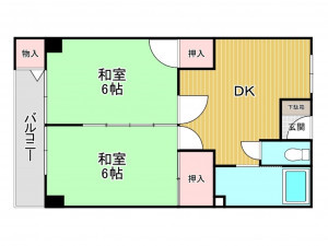 神戸市垂水区王居殿、マンションの間取り画像です
