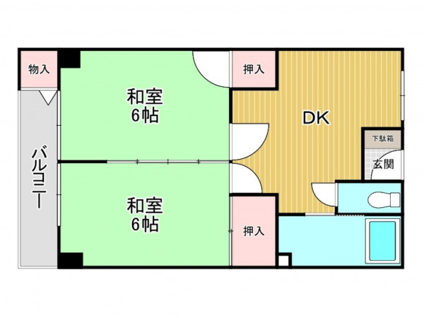 神戸市垂水区王居殿、マンションの間取り画像です