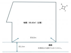 神戸市垂水区山手、土地の間取り画像です