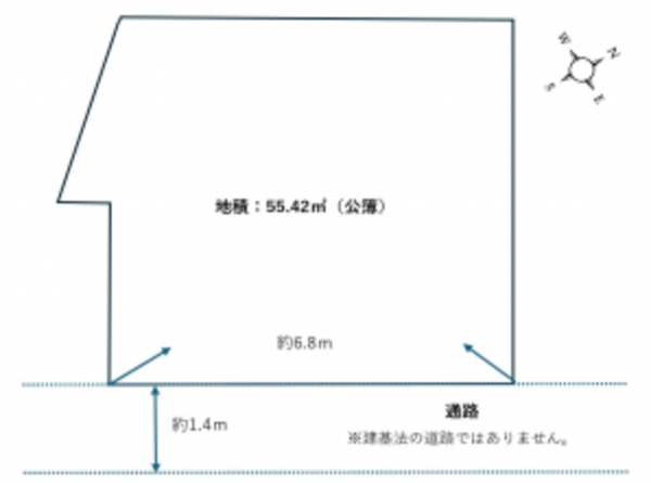 神戸市垂水区山手、土地の間取り画像です