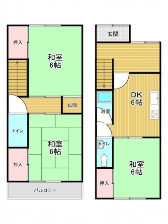 神戸市垂水区星陵台、中古一戸建ての間取り画像です