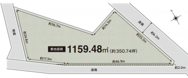 神戸市垂水区千鳥が丘、土地の間取り画像です