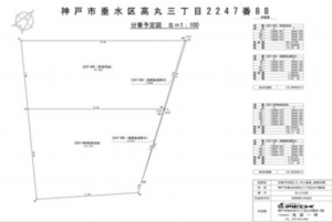 神戸市垂水区高丸、土地の間取り画像です