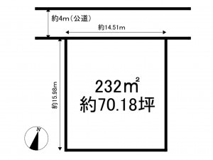 神戸市垂水区西舞子、土地の間取り画像です
