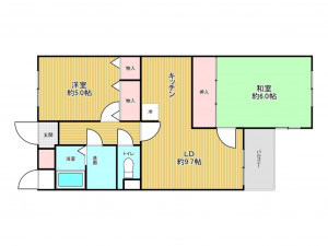 神戸市垂水区舞子坂、マンションの間取り画像です