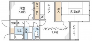 神戸市垂水区舞子坂、マンションの間取り画像です