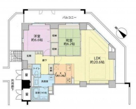 神戸市垂水区東舞子町、マンションの間取り画像です