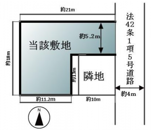 神戸市垂水区北舞子、土地の間取り画像です