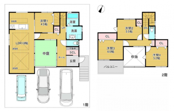 神戸市垂水区青山台、新築一戸建ての間取り画像です