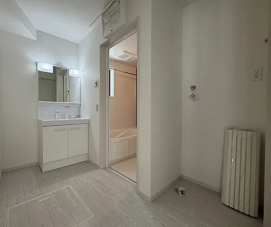 神戸市垂水区歌敷山、中古一戸建ての洗面画像です