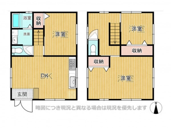神戸市垂水区舞子台、中古一戸建ての間取り画像です