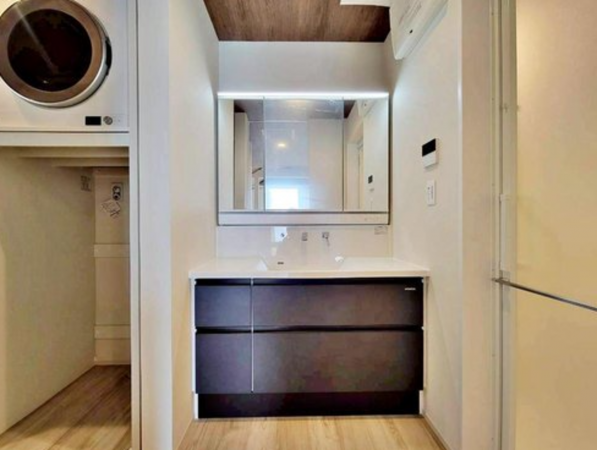 神戸市垂水区歌敷山、新築一戸建ての洗面画像です