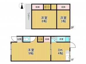 神戸市垂水区城が山、中古一戸建ての間取り画像です