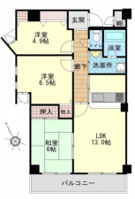 神戸市垂水区千代が丘、マンションの間取り画像です