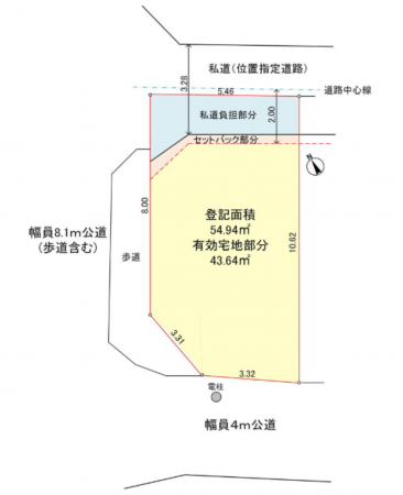 神戸市垂水区舞子台、土地の間取り画像です