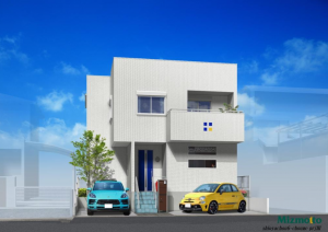 神戸市垂水区塩屋町、新築一戸建ての完成予想図（外観）画像です