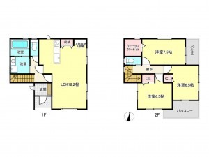 神戸市垂水区塩屋町、新築一戸建ての間取り画像です