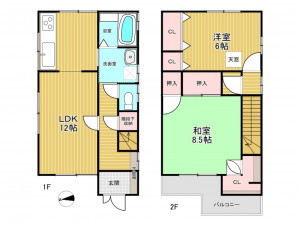 神戸市垂水区乙木、中古一戸建ての間取り画像です