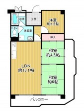 神戸市垂水区塩屋町、収益物件/マンションの間取り画像です