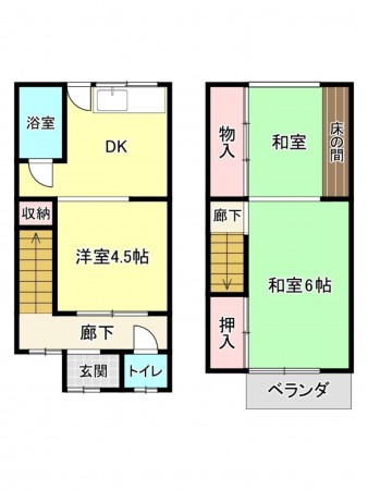 神戸市垂水区城が山、中古一戸建ての間取り画像です