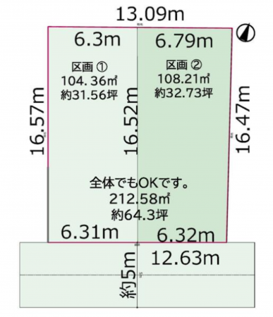 神戸市垂水区御霊町、土地の間取り画像です
