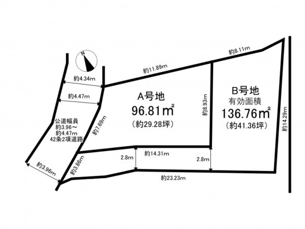 神戸市垂水区西舞子、土地の間取り画像です