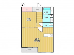 神戸市垂水区西舞子、マンションの間取り画像です