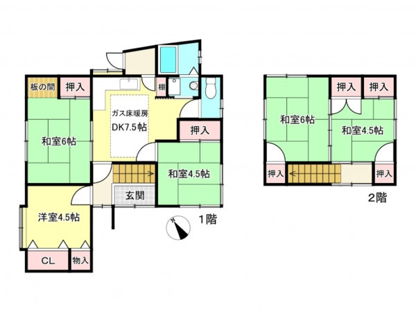 神戸市垂水区舞子台、収益物件/住宅の間取り画像です