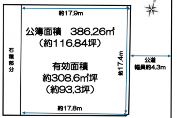 神戸市垂水区高丸、土地の間取り画像です