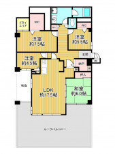 神戸市垂水区西舞子、マンションの間取り画像です