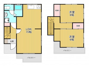 神戸市垂水区舞子坂、中古一戸建ての間取り画像です