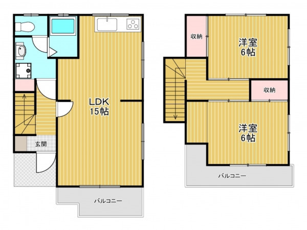 神戸市垂水区舞子坂、中古一戸建ての間取り画像です