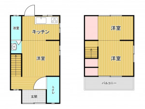 神戸市垂水区城が山、中古一戸建ての間取り画像です