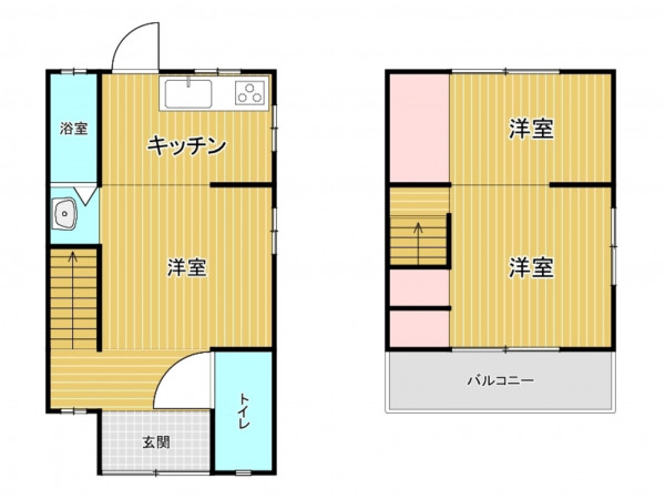 神戸市垂水区城が山、中古一戸建ての間取り画像です