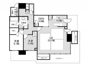 神戸市垂水区神田町、マンションの間取り画像です