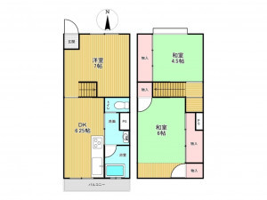 神戸市垂水区大町、マンションの間取り画像です