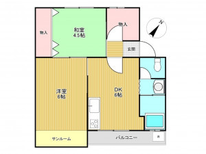 神戸市垂水区舞子台、収益物件/住宅の間取り画像です