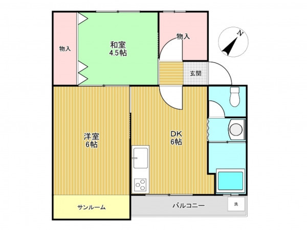 神戸市垂水区舞子台、収益物件/住宅の間取り画像です
