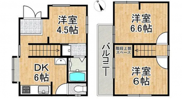 神戸市垂水区上高丸、中古一戸建ての間取り画像です