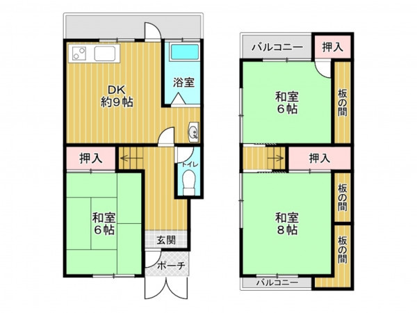 神戸市垂水区美山台、中古一戸建ての間取り画像です