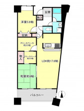 神戸市垂水区青山台、マンションの間取り画像です