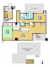 神戸市垂水区霞ケ丘、マンションの間取り画像です