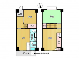 神戸市垂水区大町、マンションの間取り画像です