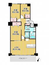神戸市垂水区塩屋町、マンションの間取り画像です