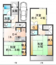 神戸市垂水区青山台、中古一戸建ての間取り画像です