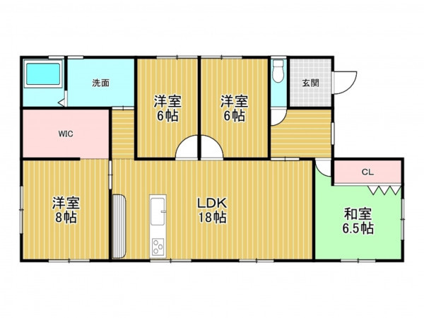 神戸市垂水区旭が丘、新築一戸建ての間取り画像です